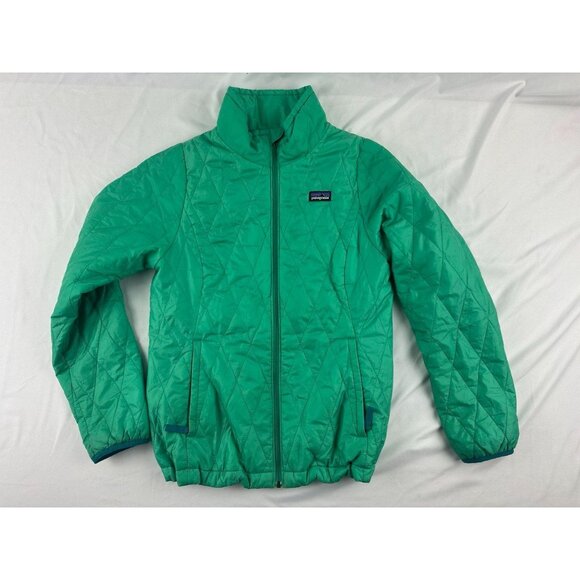 Patagonia Other - Patagonia Nano Puff Jacket Girls Large 12 Green Primaloft Insulated Puffer